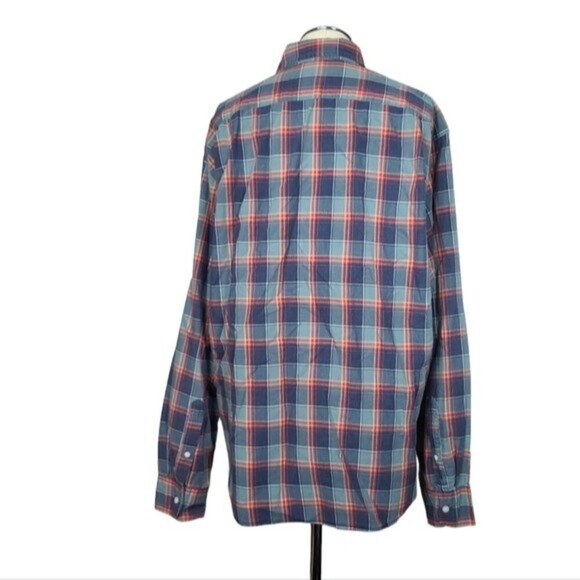 J. Crew Factory Heathered Cotton Plaid Button Down Long Sleeve Shirt Men's XL - Picture 4 of 6